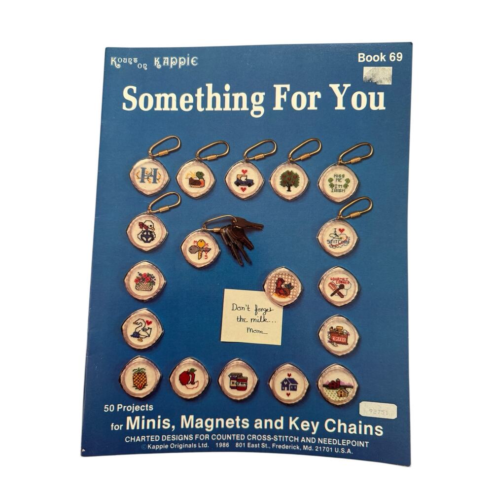 Vintage Something For You 50 Projects for Minis Magnets Keychains Cross Stitch